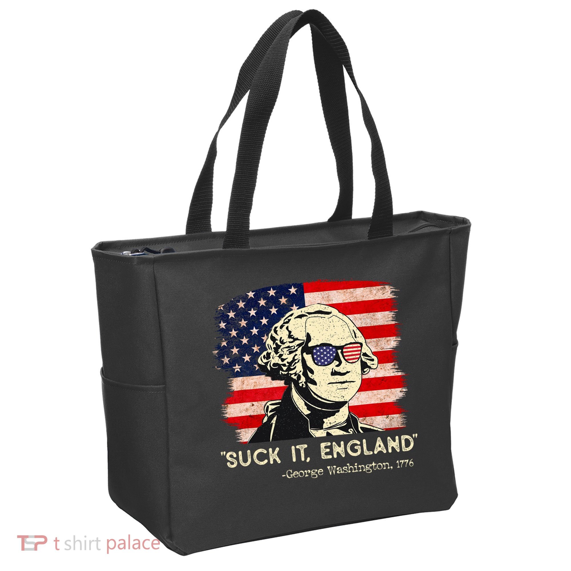 Suck It England Funny 4th Of July Funny George Washington Tote Bag