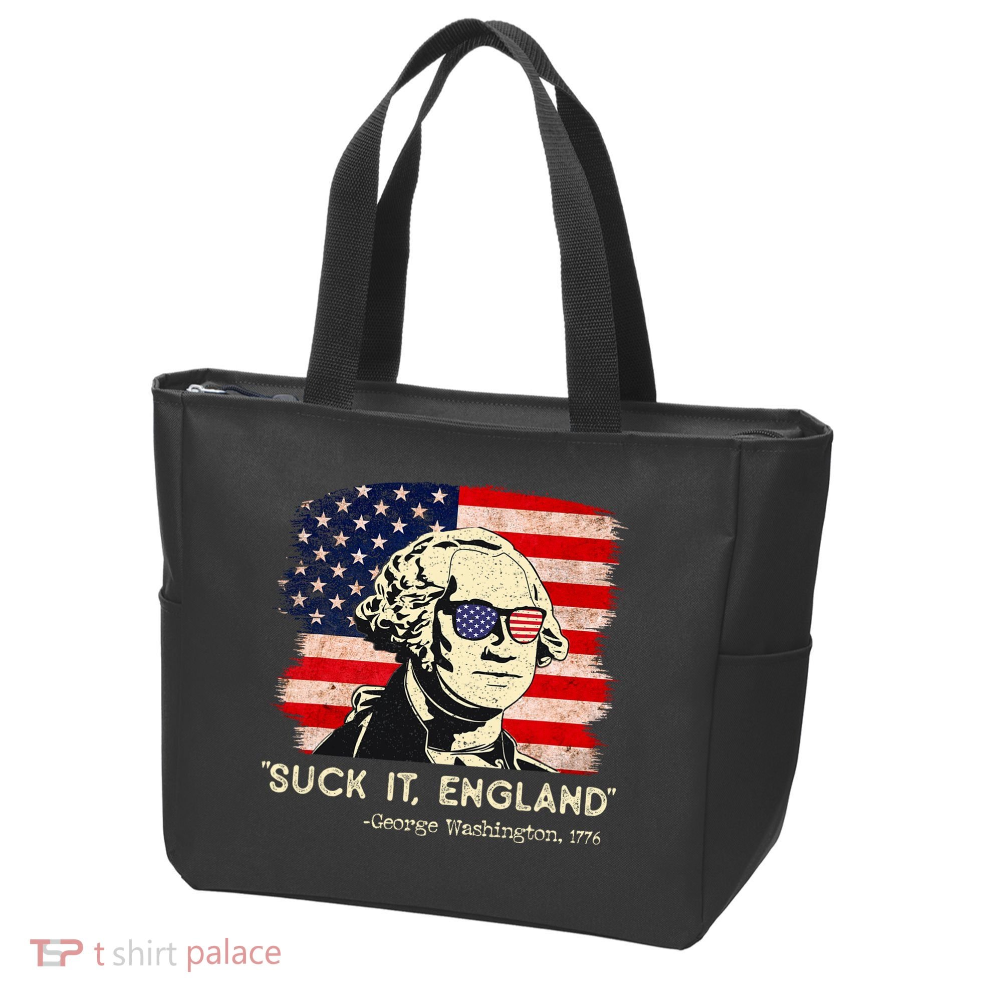 Suck It England Funny 4th Of July Funny George Washington Tote Bag