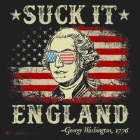 Suck It England Funny 4th Of July George Washington 1776 Beanie thumb 2