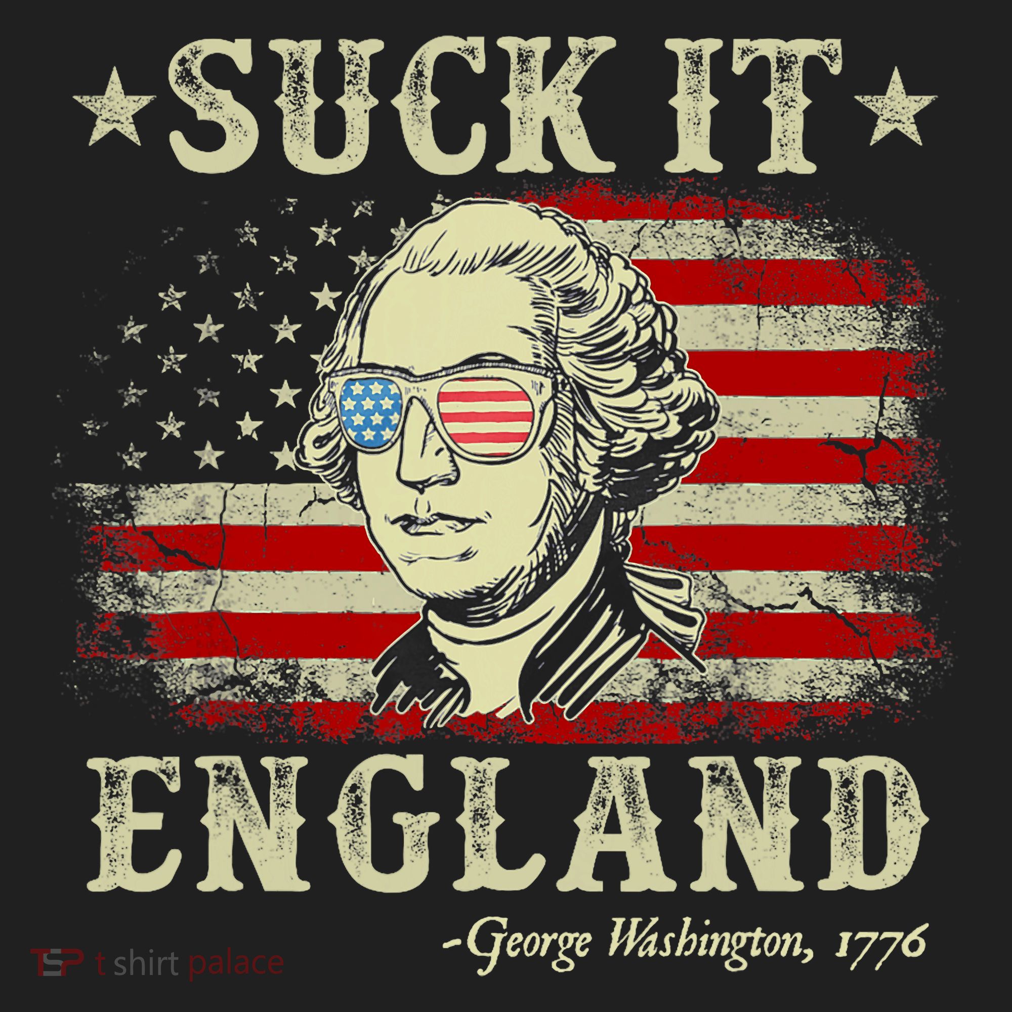 Suck It England Funny 4th Of July George Washington 1776 Beanie