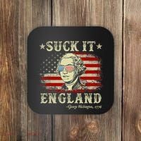 Suck It England Funny 4th Of July George Washington 1776 Coaster thumb 0