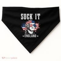 Suck It England Funny 4th of July George Washington Funny USA-Made Doggie Bandana thumb 0
