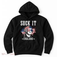 Suck It England Funny 4th of July George Washington Funny Hoodie thumb 0