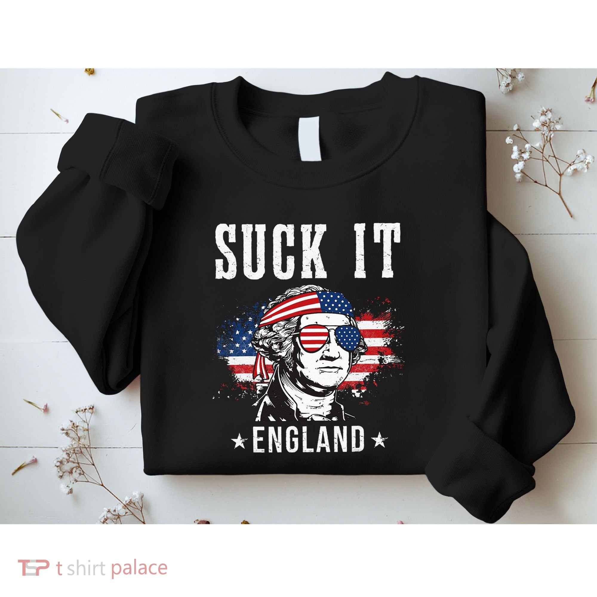 Suck It England Funny 4th of July George Washington Funny Sweatshirt