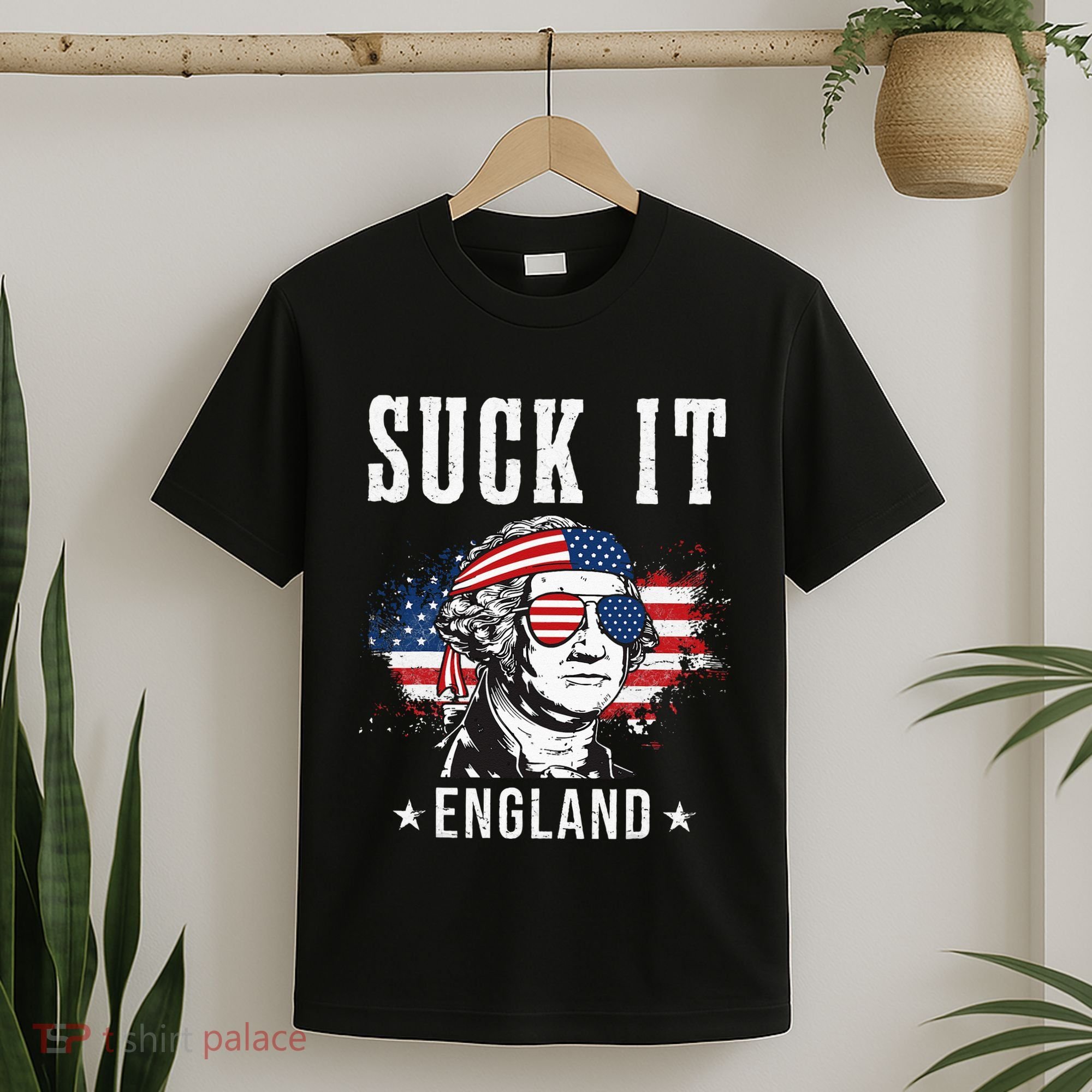Suck It England Funny 4th of July George Washington Funny T-Shirt