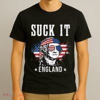 Suck It England Funny 4th of July George Washington Funny T-Shirt thumb 3