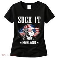 Suck It England Funny 4th of July George Washington Funny Women's T-Shirt thumb 0