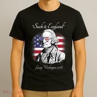 Suck It England Funny George Washington USA Flag 4th Of July T-Shirt thumb 3