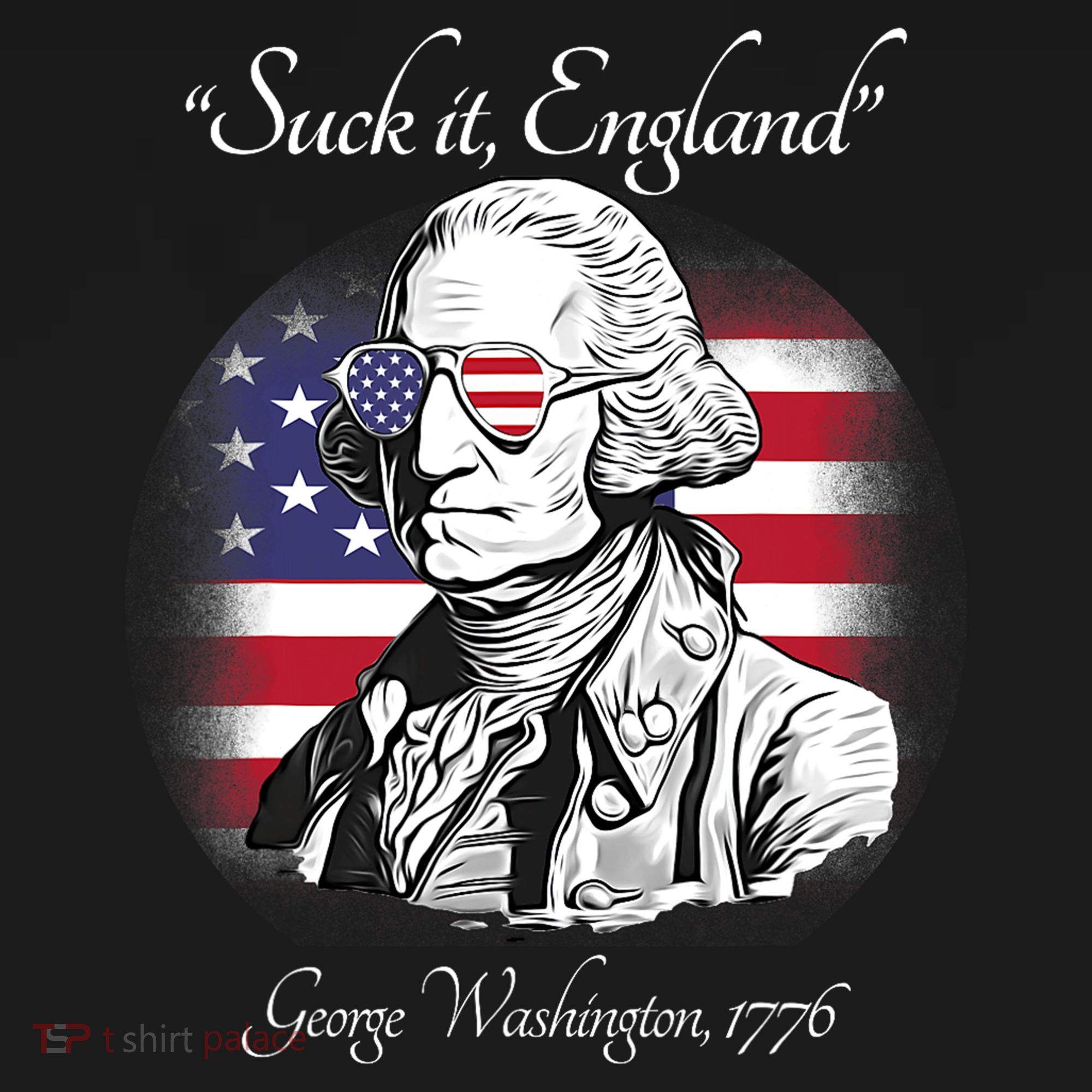 Suck It England Funny George Washington USA Flag 4th Of July Mousepad