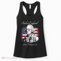 Suck It England Funny George Washington USA Flag 4th Of July Women's Tank Top thumb 0