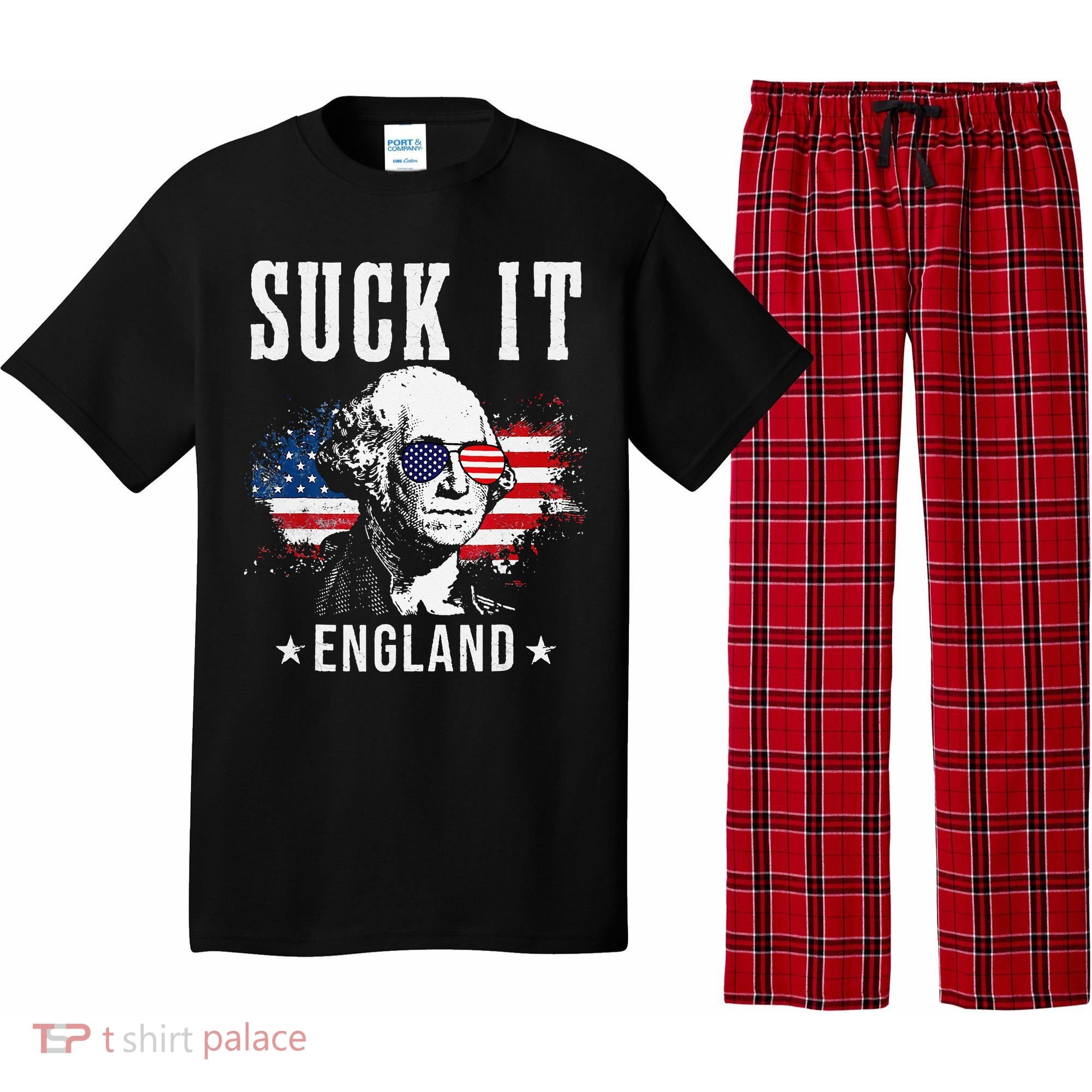 Suck It England Funny 4th of July President American Pajama Set