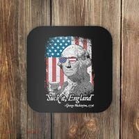 Suck It England Funny 4th of July George Washington 1776 Coaster thumb 0
