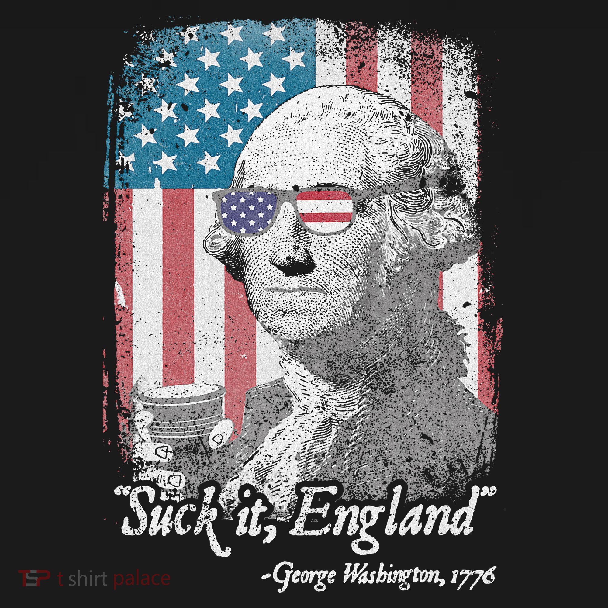 Suck It England Funny 4th of July George Washington 1776 Women's Hoodie