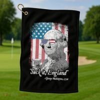 Suck It England Funny 4th of July George Washington 1776 Golf Towel thumb 1