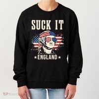 Suck It England Funny 4th Of July George Washington Women's Sweatshirt thumb 0