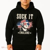 Suck It England Funny 4th Of July George Washington Hoodie thumb 2