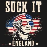 Suck It England Funny 4th Of July George Washington Long Sleeve Shirt thumb 2
