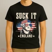 Suck It England Funny 4th Of July George Washington T-Shirt thumb 3