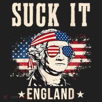 Suck It England Funny 4th Of July George Washington Beanie thumb 2