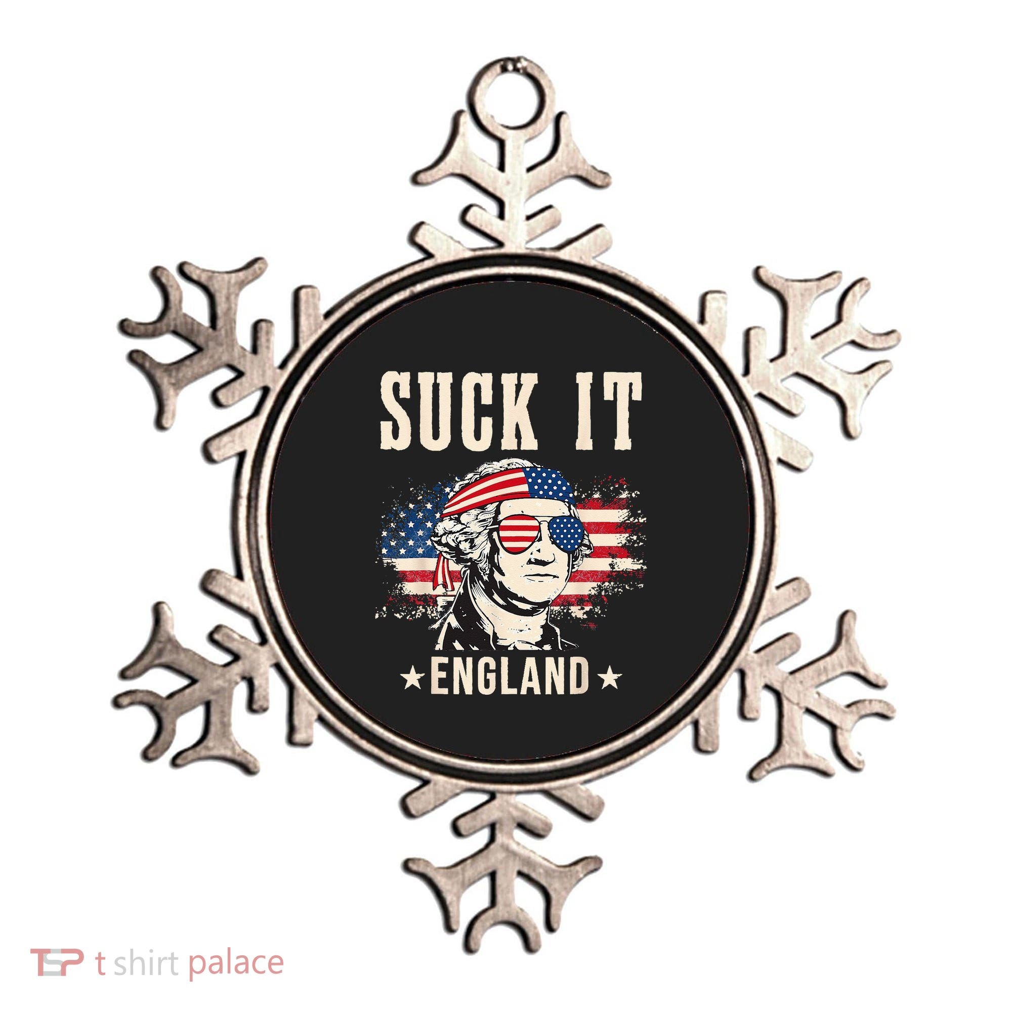 Suck It England Funny 4th Of July George Washington Ornament