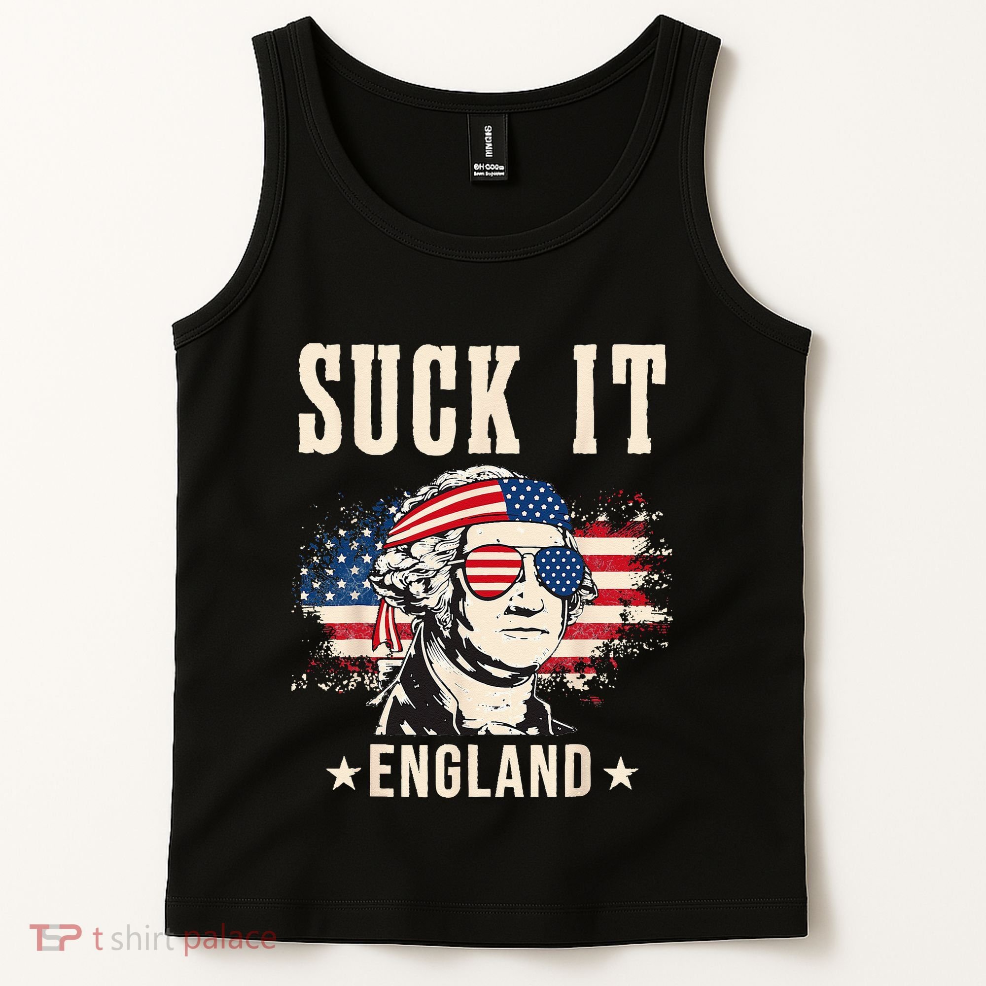 Suck It England Funny 4th Of July George Washington Tank Top