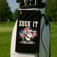 Suck It England Funny 4th Of July George Washington Golf Towel thumb 2