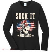 Suck It England Funny 4th Of July George Washington Women's Long Sleeve Shirt thumb 0