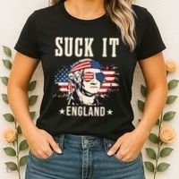 Suck It England Funny 4th Of July George Washington Women's T-Shirt thumb 2
