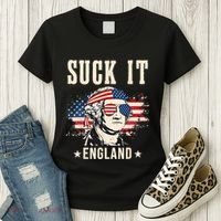 Suck It England Funny 4th Of July George Washington Women's T-Shirt thumb 3