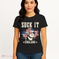 Suck It England Funny 4th Of July George Washington Women's T-Shirt thumb 4