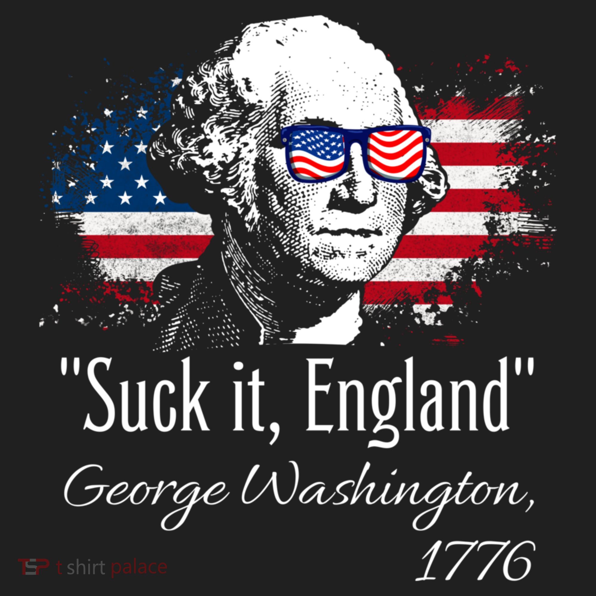 SUCK IT ENGLAND Funny 4th Of July George Washington 1776 Tumbler