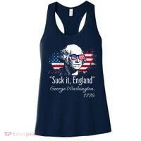 SUCK IT ENGLAND Funny 4th Of July George Washington 1776 Women's Tank Top thumb 0