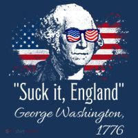 SUCK IT ENGLAND Funny 4th Of July George Washington 1776 Visor thumb 3