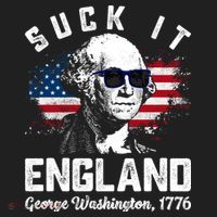 SUCK IT ENGLAND Funny 4th Of July George Washington 1776 Women's Sweatshirt thumb 2