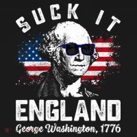 SUCK IT ENGLAND Funny 4th Of July George Washington 1776 Women's Hoodie thumb 2