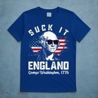 SUCK IT ENGLAND Funny 4th Of July George Washington 1776 T-Shirt thumb 5
