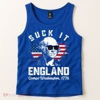 SUCK IT ENGLAND Funny 4th Of July George Washington 1776 Tank Top thumb 2