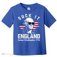 SUCK IT ENGLAND Funny 4th Of July George Washington 1776 Toddler T-Shirt thumb 0
