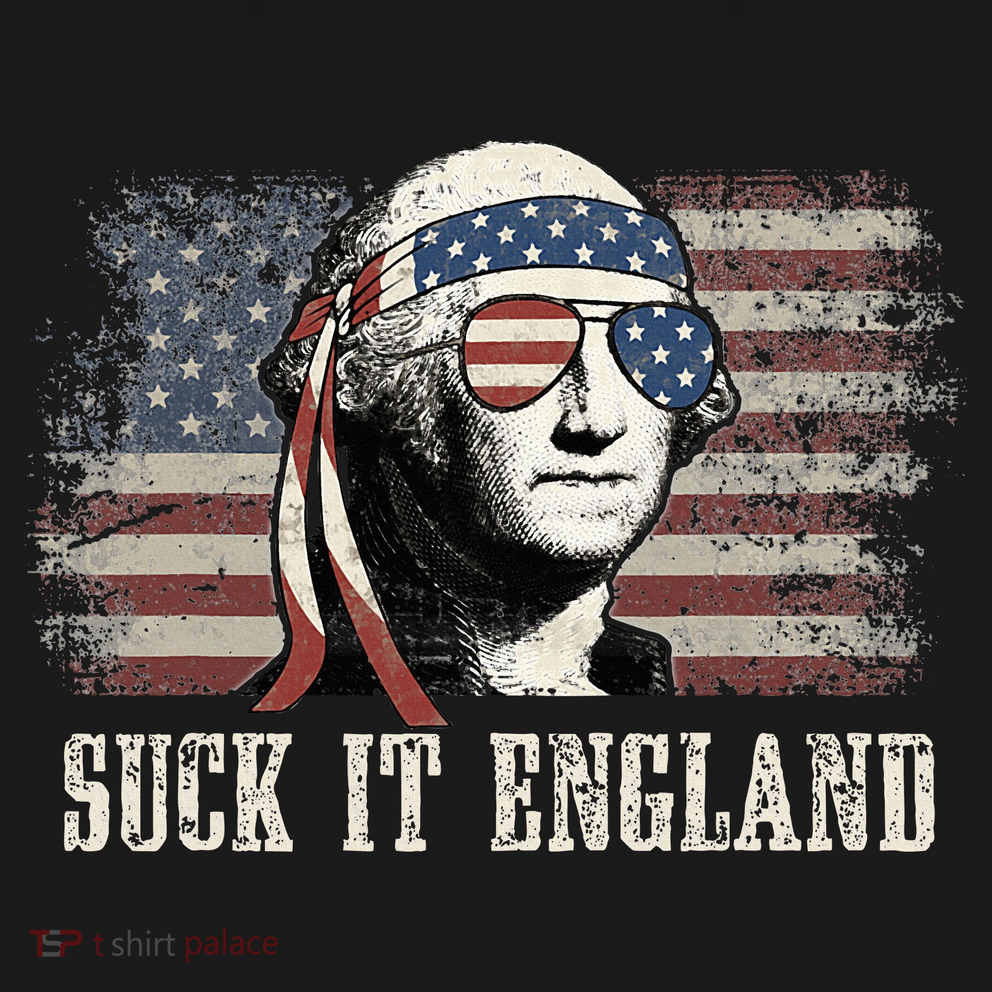 Suck It England Funny 4th Of July George Washington Us Flag Doggie Tank