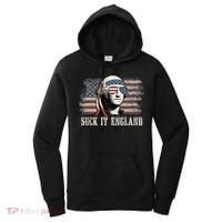 Suck It England Funny 4th Of July George Washington Us Flag Women's Hoodie thumb 0