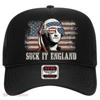 Suck It England Funny 4th Of July George Washington Us Flag Hat thumb 0