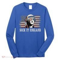 Suck It England Funny 4th Of July George Washington Us Flag Long Sleeve Shirt thumb 0