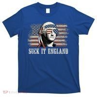 Suck It England Funny 4th Of July George Washington Us Flag T-Shirt thumb 0