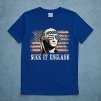 Suck It England Funny 4th Of July George Washington Us Flag T-Shirt thumb 5