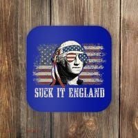 Suck It England Funny 4th Of July George Washington Us Flag Coaster thumb 0