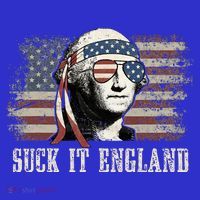 Suck It England Funny 4th Of July George Washington Us Flag Coaster thumb 2