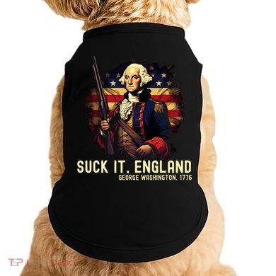 Suck It England George Washington 1776 Doggie Tank