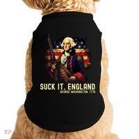 Suck It England George Washington 1776 Doggie Tank thumb 0