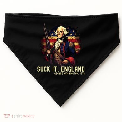Suck It England George Washington 1776 USA-Made Doggie Bandana