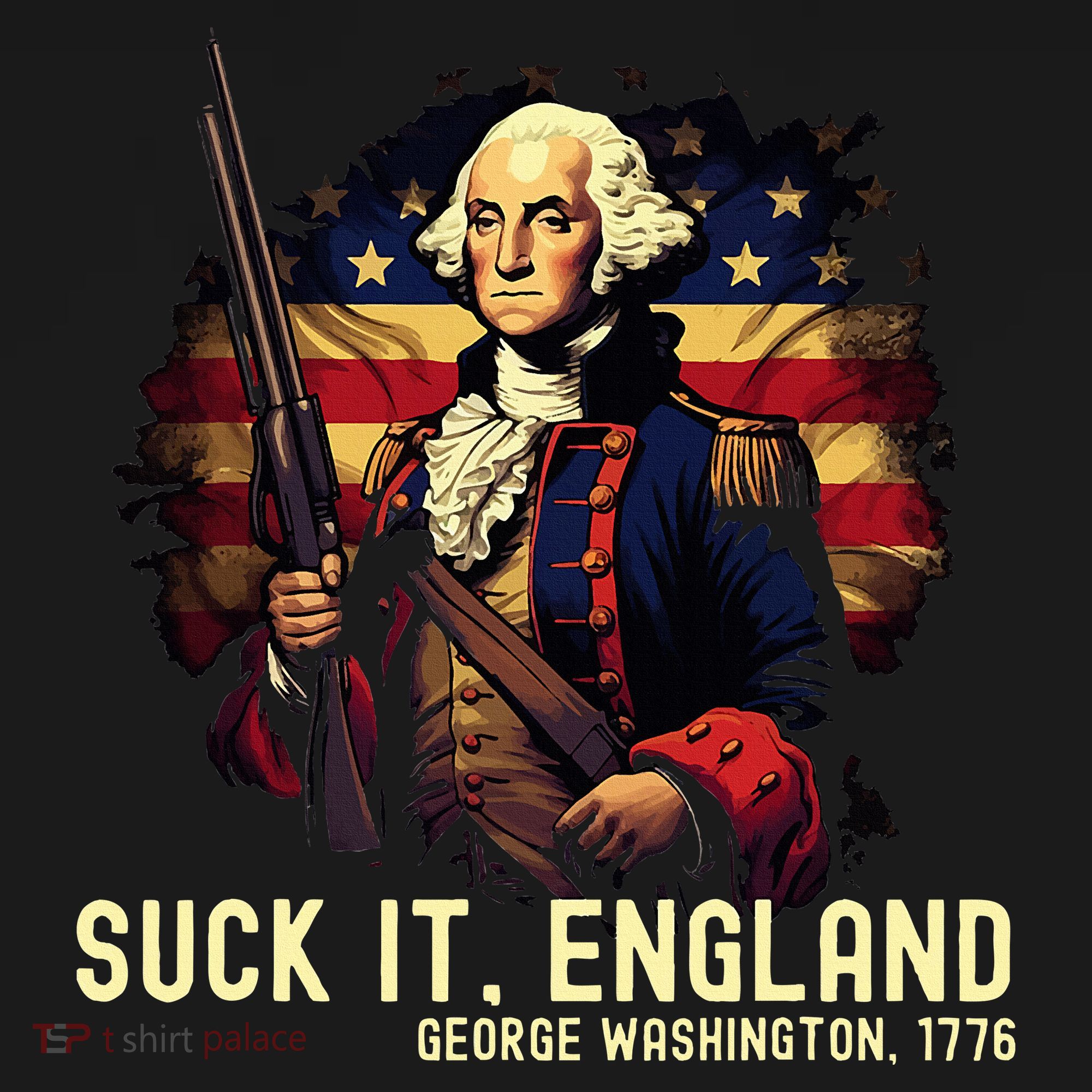 Suck It England George Washington 1776 Apron